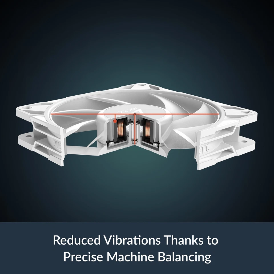 ARCTIC P12 Pro PST A-RGB white Fan 120 mm PWM PC Case Silent - Image 4 of 4