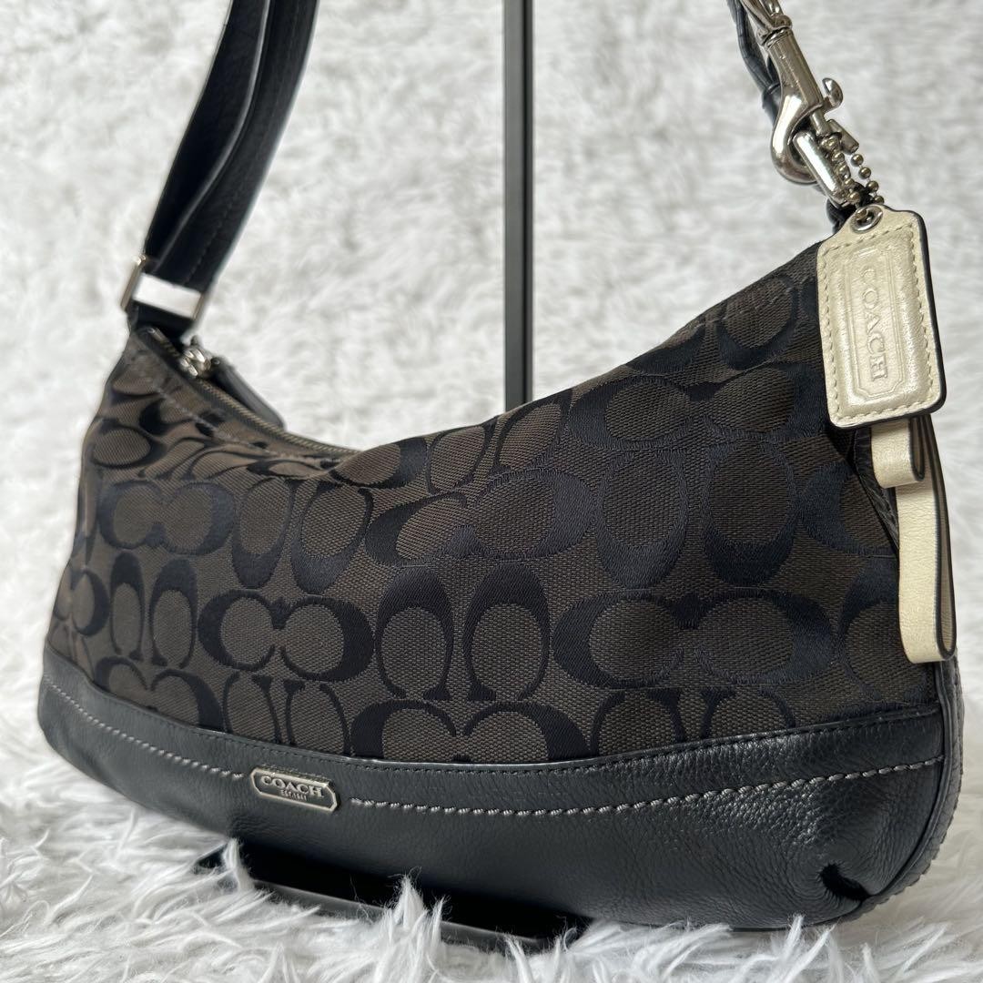 Coach Signature Canvas Leather One Shoulder Bag PCIHK8