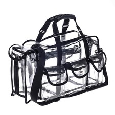 Professional Clear PVC Makeup Kits Organizer Make up Set Bag MUA Carry All Ar...