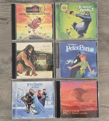 Disney Soundtrack CD Lot - Lion King 1 1/2 Jungle Book 2 Tarzan Peter Pan Frozen - Image 1 of 4
