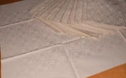 12 old linen towels kitchen towels linen towels woven pattern unused (14600)