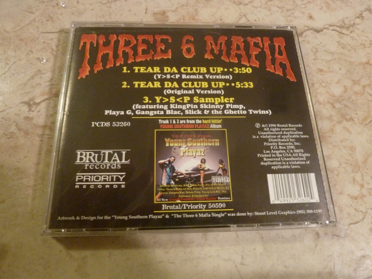 THREE 6 MAFIA CD YSP MAGAZINE TEAR DA CLUB UP (REMIX) VERY