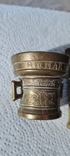 Antiker Messing M&ouml;rser Richard Startyn 1623 mit Pistell/St&ouml;&szlig;el & Pr&auml;gedekor
