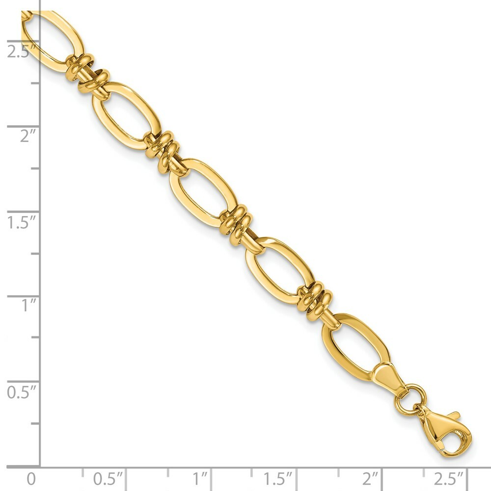 Leslie's Real 14kt Yellow Gold Polished Fancy Link Chain