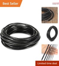 5 Meters of 4mm Genuine Leather Strips - Black for Bracelets, Earrings  Beading