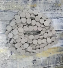 Natural Lava Beads Flat  Round 20x6mm Beige Free Postage Oz Seller