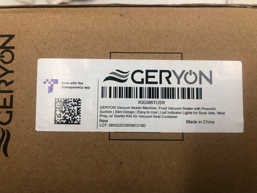 Geryon Vakuumversiegelungsmaschine mit Starterbeuteln E2900-MS/M ~ NEU OFFENE BOX ~ LESEN - Bild 3 von 15