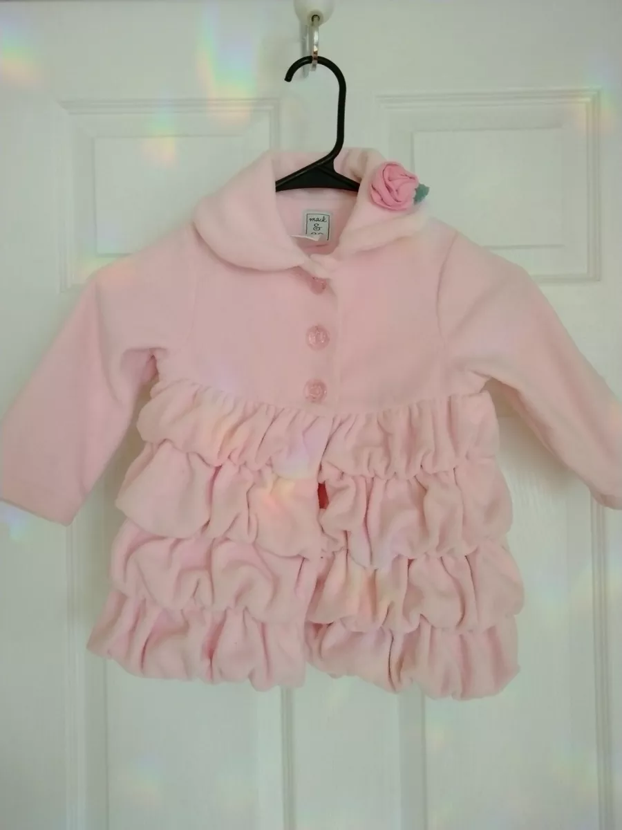 Adorable Cozy Mack Co Girls Pink Swing Dress COAT JACKET Sz 2T