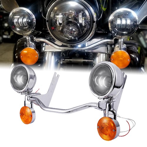Motorcycle LED Passing Turn Signal Spot Fog Lights Bar For Harley ...