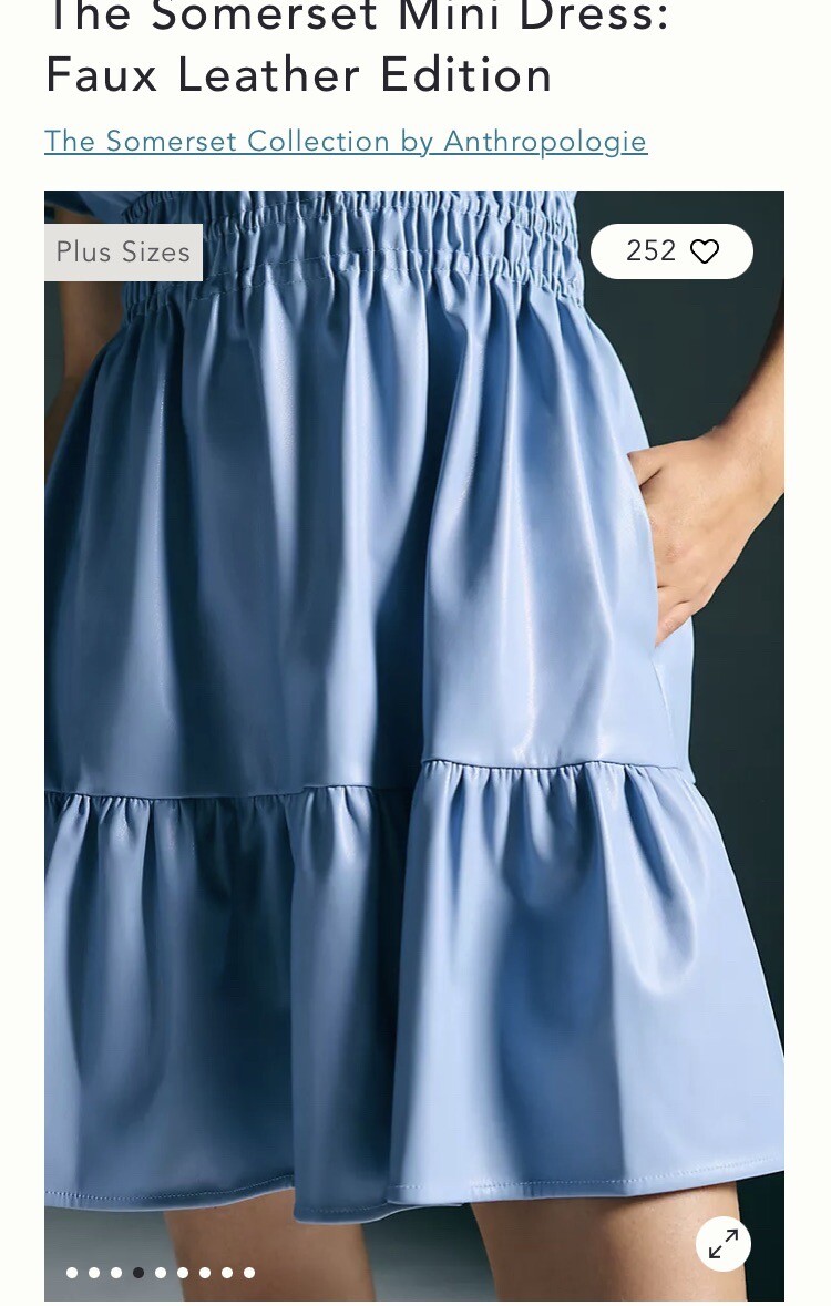 somerset mini dress Faux Leather anthropologie. New. Size XXS | eBay