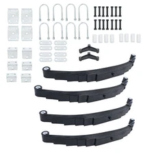 6 Leaf Spring 7000lbs 7k Tandem Trailer Axle Suspension Kit w/ U-bolt Hanger Kit