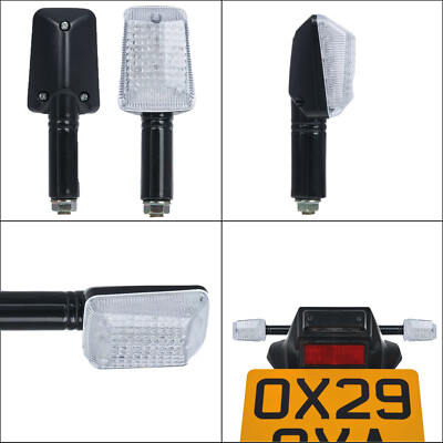 Motorcycle Blinker Rectangle Oxford Rectangle LED Motorcycle Indicators Long Stem Bike Scooter Turn ...