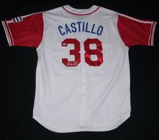RUSNEY CASTILLO AUTOGRAPHED JERSEY (RED SOX - CUBA)  PSA DNA!