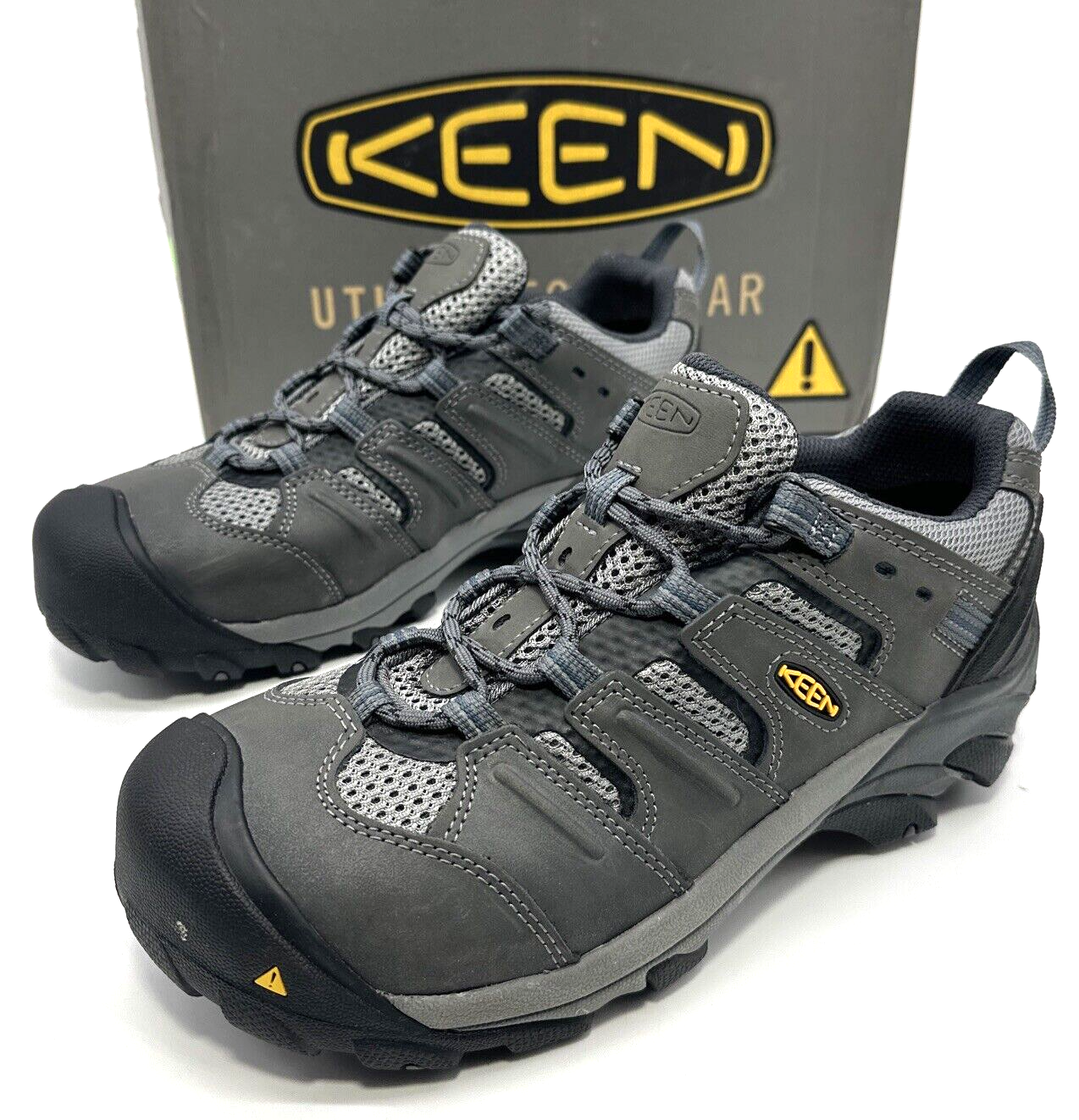 Scarpa da lavoro KEEN Utility donna taglia 9 lansing punta bassa acciaio antiscivolo grigio ventilato