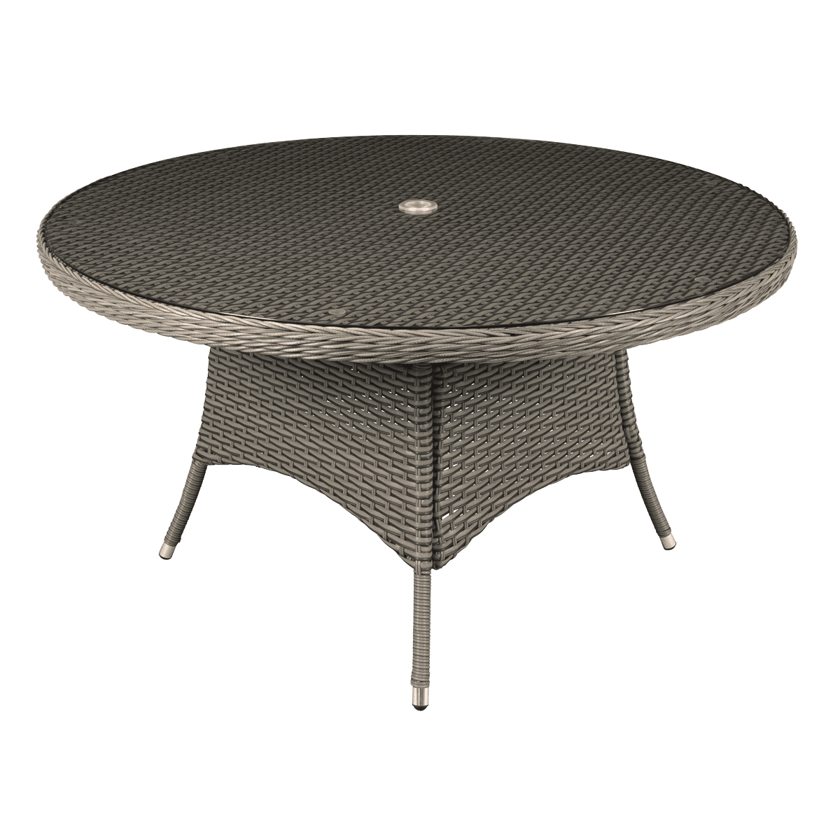 Sealey DG67 Dellonda Chester Rattan Wicker Round Outdoor Dining Table wi