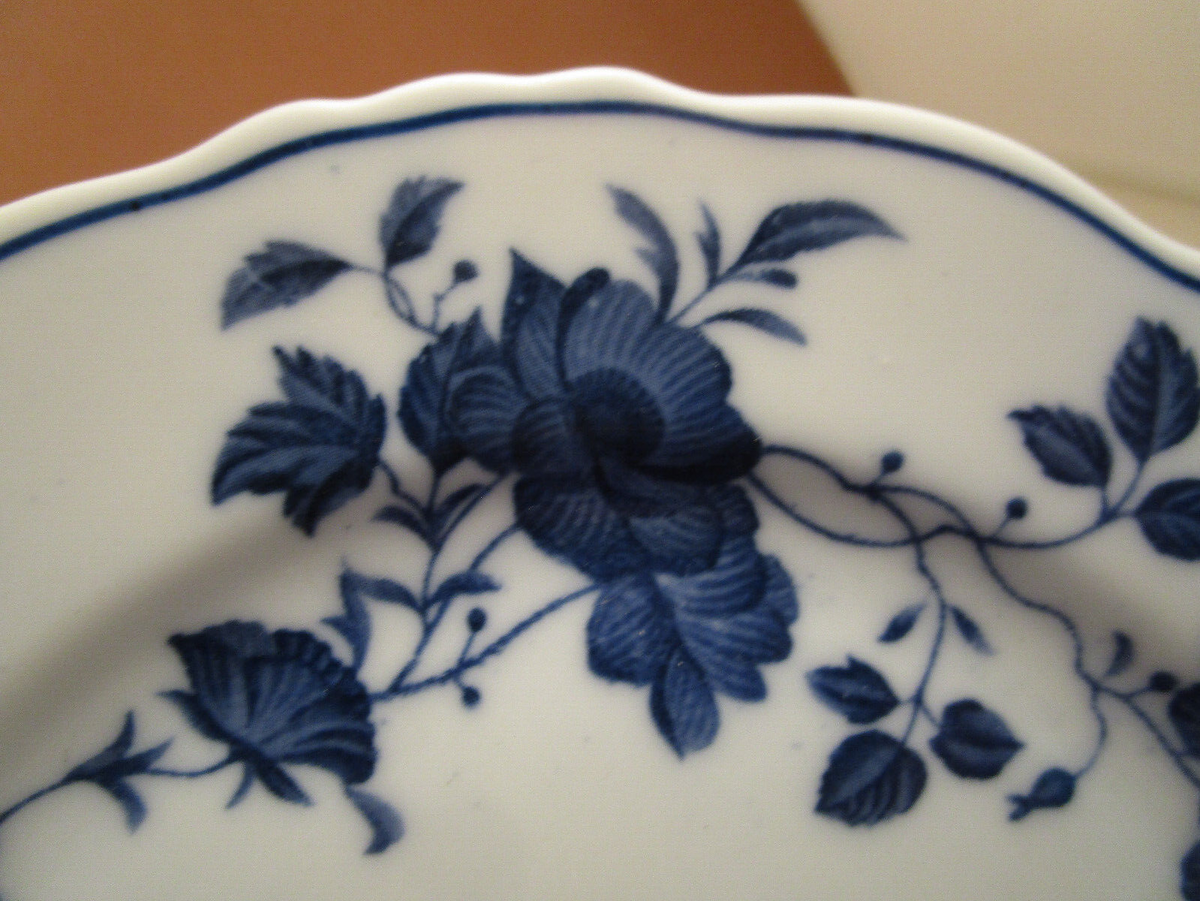 Vintage Royal Meissen Fine China Japan Set of 6 Bread Plates Blue