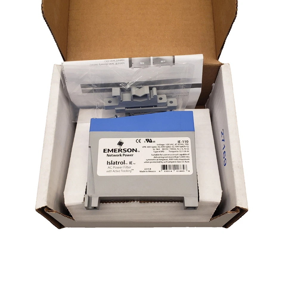 EMERSON IE-110 Islatrol AC Power Filter with Active Tracking 120VAC 47-63 Hz 10A - Image 3 of 4