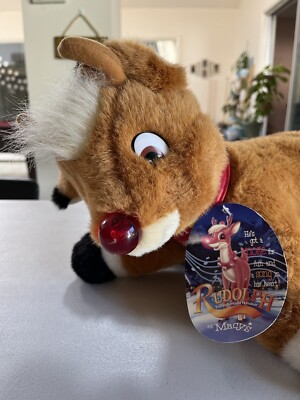 Macys 1998 Rudolph The Red Nose Reindeer Plush Christmas Stuffed