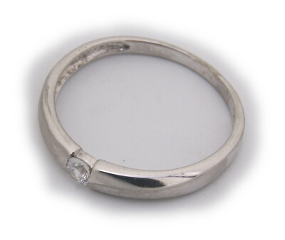 Bague En Or 333 (8 Carats) Avec Zircon Baguette - Taille 56 (17,8mm) - Jaune