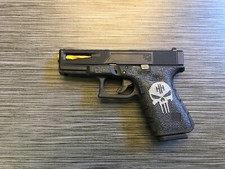 Handleitgrips Black Textured Rubber Gun Grip Tape Skull Kit For Glock 19 Gen 3