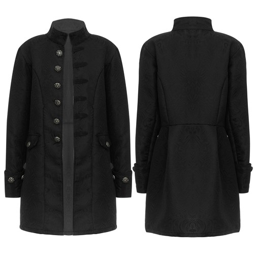 Kids Boys Jackets Stand Collar Tops Fancy Dress Coat Renaissance Costume Party - Picture 4 of 48