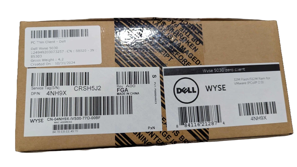 NIB Dell Wyse 4NH9X 5030 Mini Desktop 512mb RAM 32mb Flash Keyboard/Mouse - Image 3 of 4
