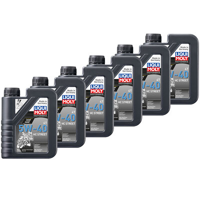 Motoröl Motor Öl LIQUI MOLY Motobike HC Street 5W-40 6 X 1 Liter Adly/Herchee