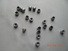 ALUMINUM NYLON INSERT LOCK NUTS.  1/4-20  ,  18 PCS. NEW