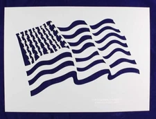 US Flag Large (wavy) Stencils  Painting/Crafts/Template