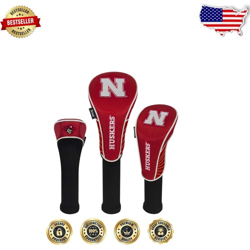 Nebraska Cornhuskers Ncaa Headcovers Set Driver Fairway And Hybrid 