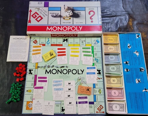 Vintage 1974 MONOPOLY No. 9 Parker Brothers Board Game Classic COMPLETE USA