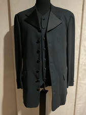 R P TUXEDO  VEST / 7 BUTTON BLACK CREPE / NEW / 42 REG OR LONG / MADE IN ITALY