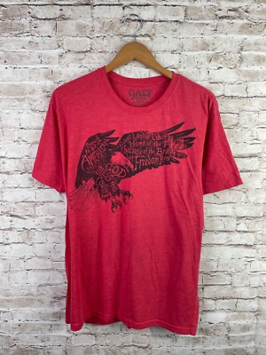 Galt Men's Large Red Proud to be American Eagle Graphic T-Shirt