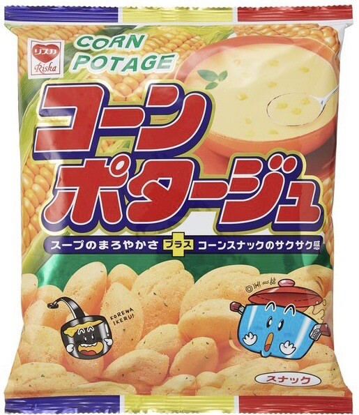 Japanese Snack Corn Potage Crispy Puffed Savory Flavor Rich Soup