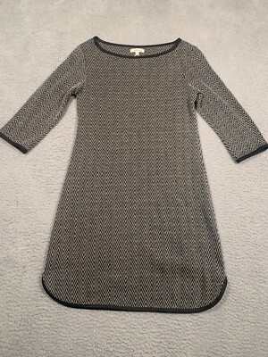 chinese dress ladies Striped Natural/Black Sweater Dress