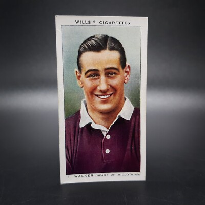 cigarette card size 1939 Wills Association Footballers #45 Tommy Walker Tobacco Cigarette Card