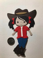 HANDMADE Die Cut 1Cowgirl Scrapbook / Card Embellishment