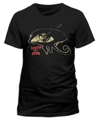 Officially licensed System of a Down Needle Eye Mens Black T Shirt Classic Tee