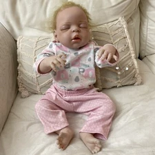 Style#69928Full Soft Silicone Reborn Doll Sleeping Baby Girl 13214 002424A