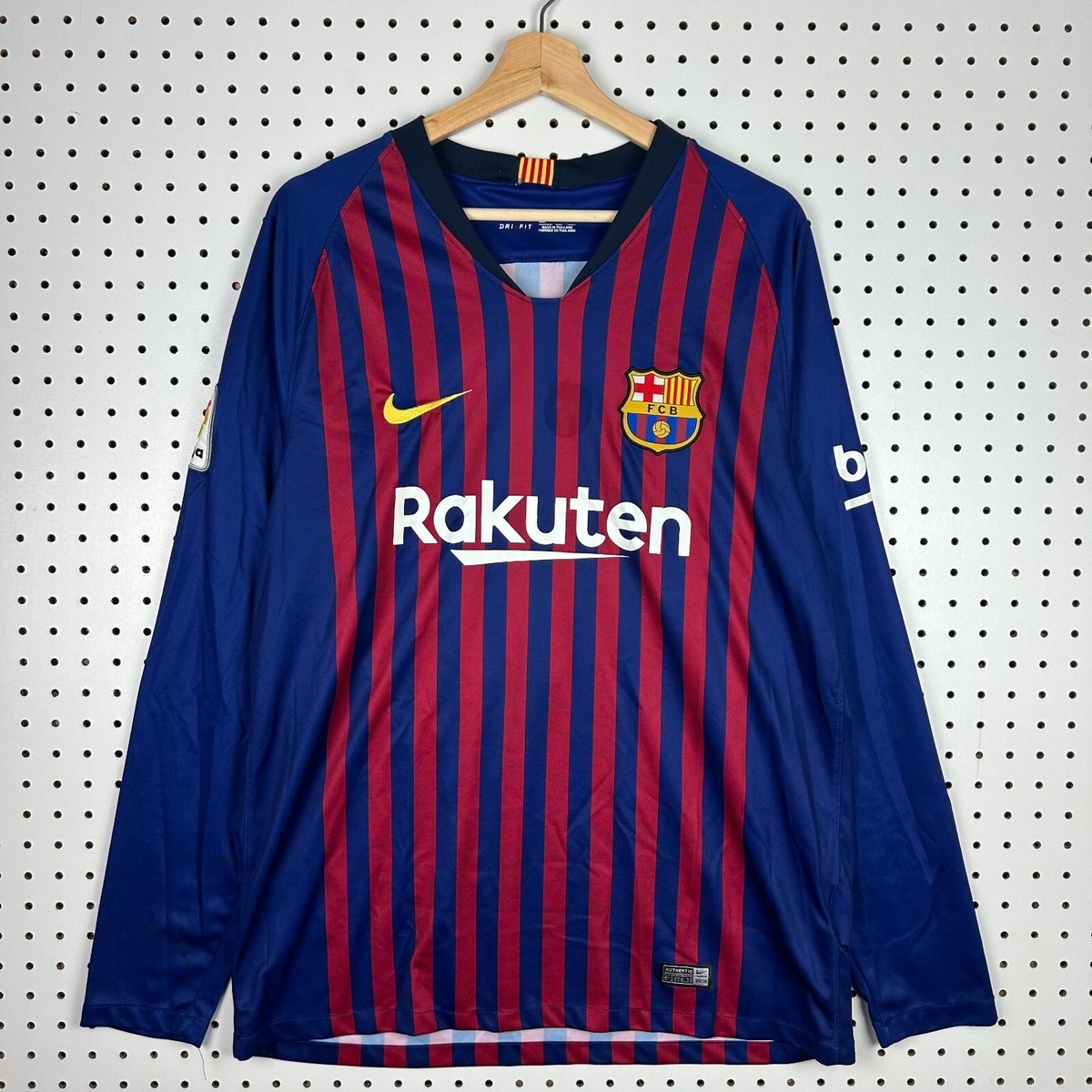 【レトロ】FC Barcelona  長袖 2017/2018 2017 - 2018 FC Barcelona Nike Long Sleeve Jersey Medium Blue Red