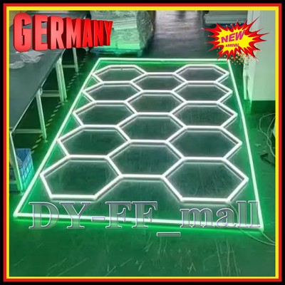 14X Hexagon LED Lampe Werkstatt Garage Wand Decken Leuchte Waben Beleuchtung