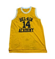 Will Smith The Fresh Prince of Bel-Air Academy Yellow Basketball Jersey Size M