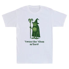 T'was The 'Tism M'Lord Autism Awareness Funny Frog Wizard Graphic Men's T-Shirt