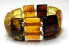 LOVELY BALTIC AMBER RING MIXED COLOR