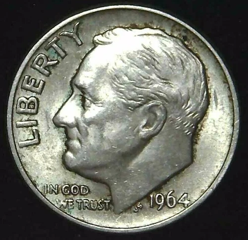 1964-D 10C Roosevelt Dime BU 90% Silver 21oct0414-1