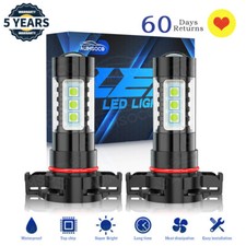 2x Led Fog Lights Driving Light 5202 80w 6000k For Jeep Grand Cherokee 2011-2013