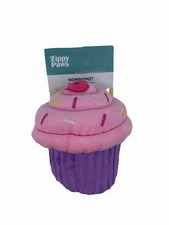 ZippyPaws Cupcake Squeaky Plush Dog Toy Pink