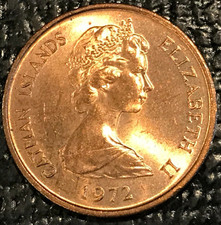 HIGH GRADE UNC 1972 CAYMAN ISLANDS THRUSH BIRD ONE CENT-MAY241