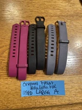 OEM Fitbit Alta Replacement Wristbands Large Size Black Pink Used