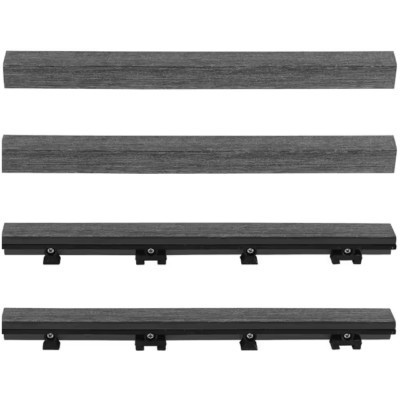 NewTechWood Quick Deck Composite Deck Tile Straight Trim Argentinian Silver Gray